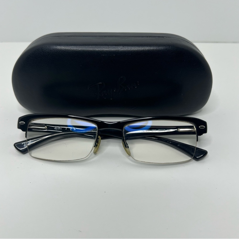 Ray-Ban Black Top Frame Rectangular Glasses RB 7014 52/18 140